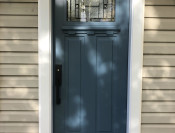 Door with 1/4 lite & decorative shelf