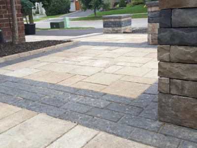 Front entrances are brought to life by using the right mix of products from Permacon