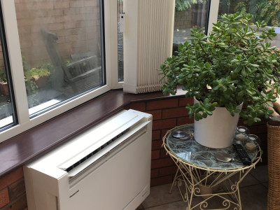 Panasonic floor mount air conditioning installation wombourne Staffordshire