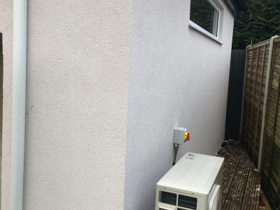 Garden room air conditioner heat pump installation 0% vat Wombourne south Staffordshire