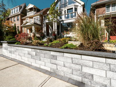 Front entrances are brought to life by using the right mix of products from Unilock