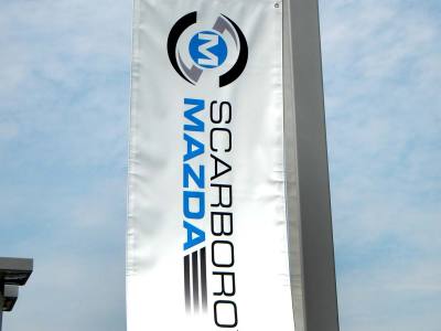 Pole banners for dealerships.