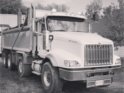 Our Tri-axle dump truck is ready for your all your excavating and haulage needs