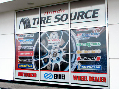 Tire sign window graphics, Markham, Ontario