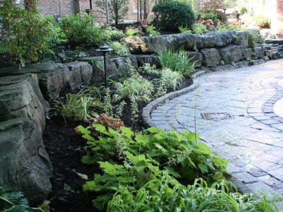 Armour stone creates a solid foundation for planting