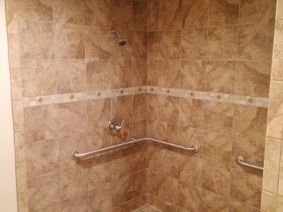 Custom tile and ADA compliant hardware