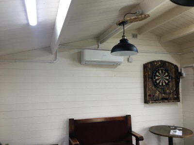 Garden Pub room air con heat pump installation Stoke on Trent Staffordshire