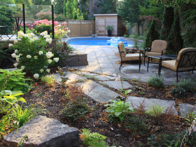 Natural Stone creates soft textures when used in any landscape project.