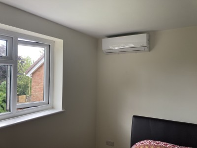 Residential Air Con heat pump unit installation Wombourne South Staffordshire. 0% vat