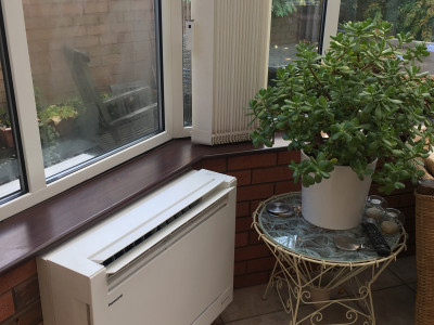 Conservatory Panasonic Floor Mount Air Con Installation Wombourne.