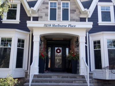 Acrylic house numbers, installed in Oakville.