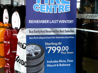 Roll up banner for dealership.