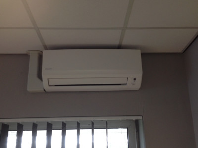 Daikin air conditioning new wall unit installation.