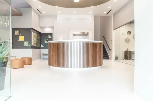 Reception desk at 1560 E. Southlake Blvd., Suite 100