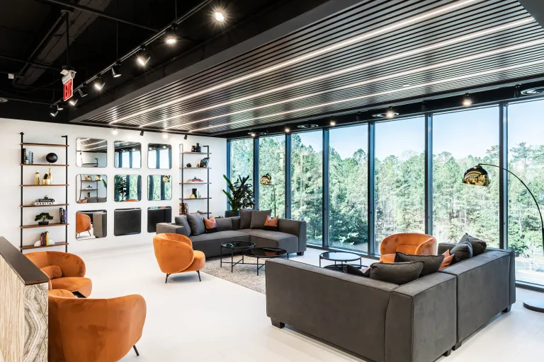 Luxurious lounge at Lucid Private Offices