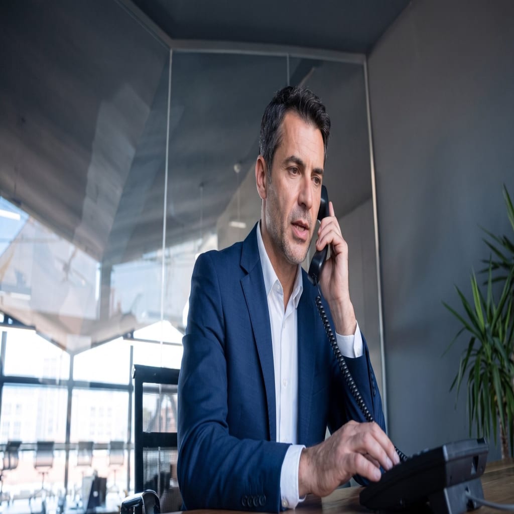 Man in office