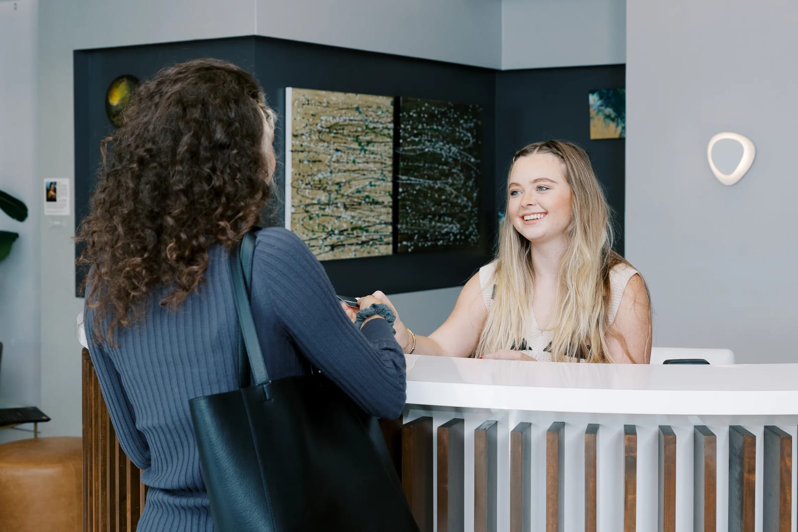 Professional reception experience at Lucid Private Offices Southlake Town Square with concierge-style member support.