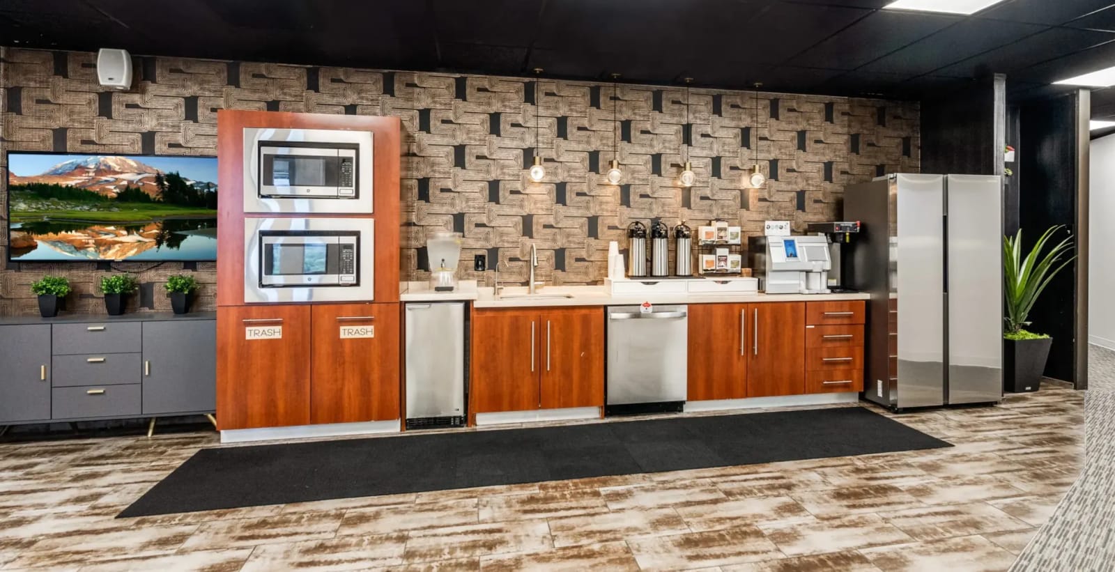 Coffee Area inside a Private Office Coworking space.