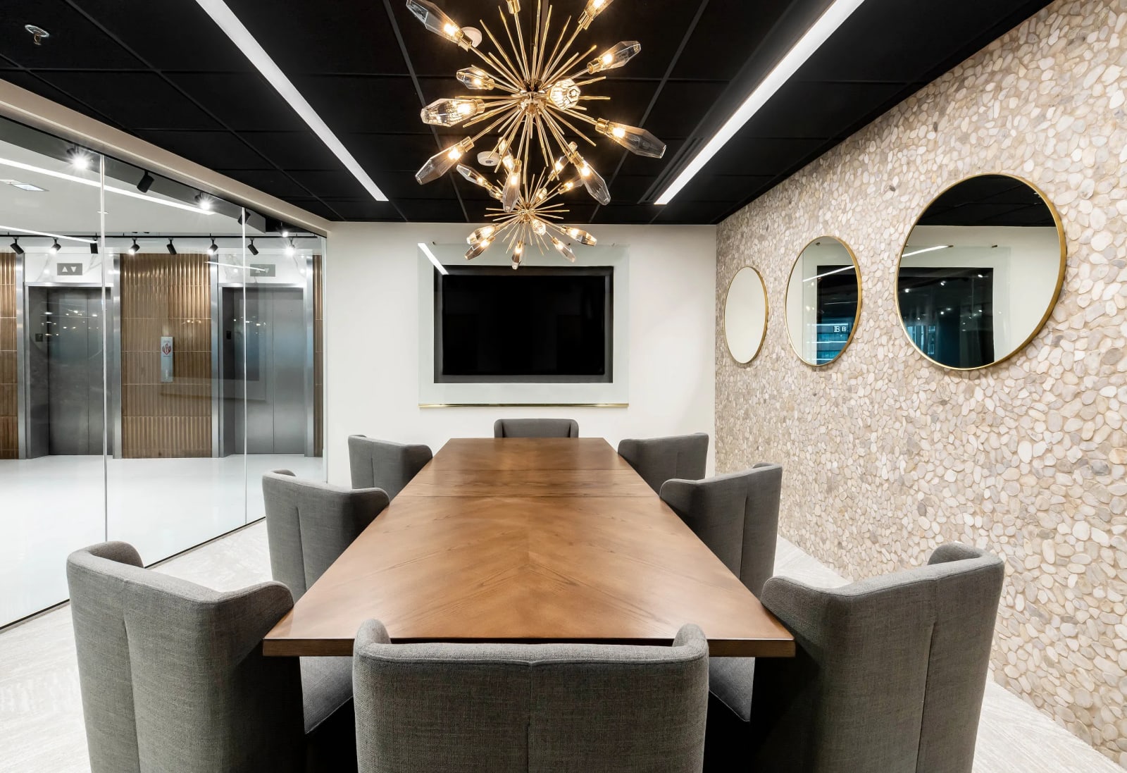 Capdepon Boardroom meeting rooms at Buckhead Lucid Private Offices for 8 people
