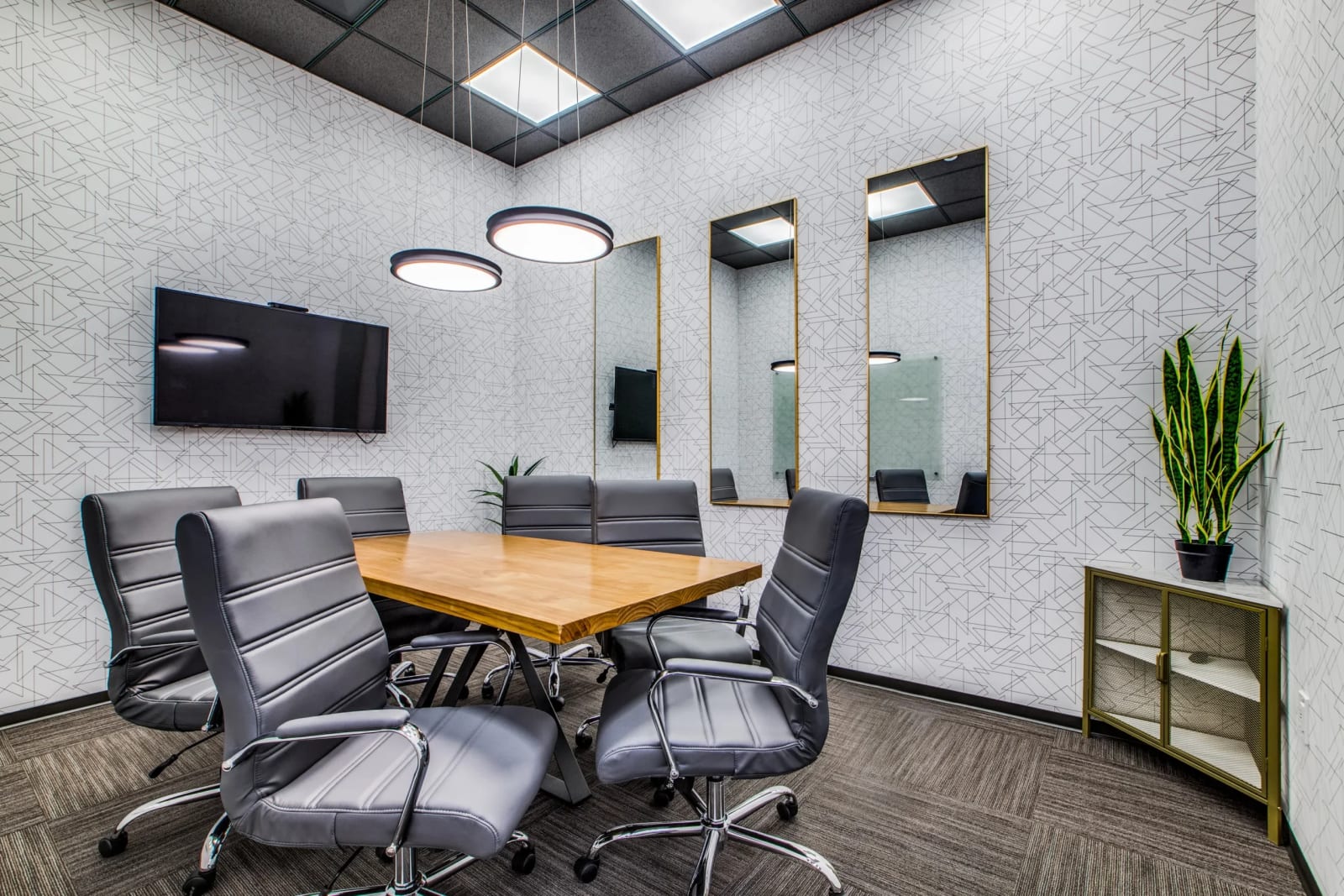 Conference room at Lucid Private Offices - Downtown Houston / Main Street