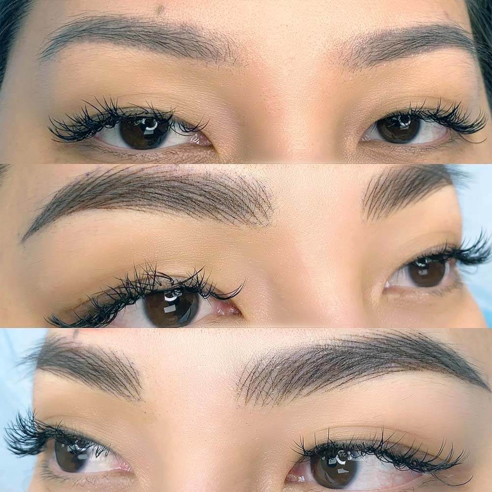 nano hairstroke with ombre combo patient ph7 - World Brows Studio & Academy Nano Hair Stroke with Ombre Combo