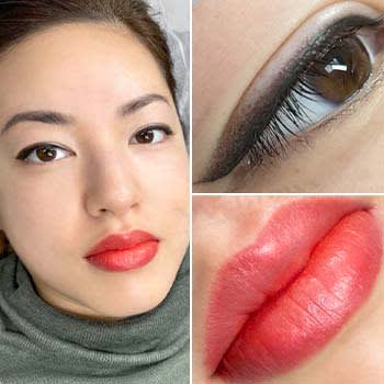 Lips blush and stardust eyeliner - World Brows Studio & Academy