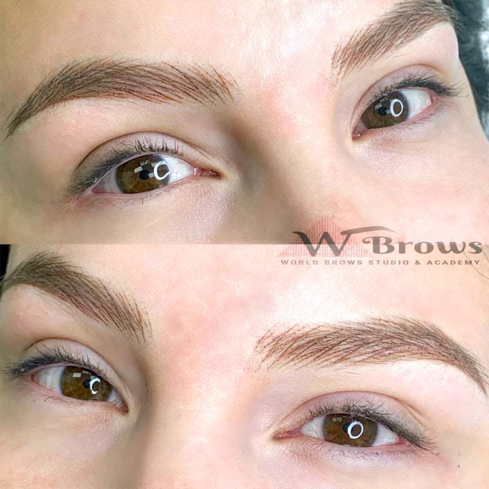 nano-hairstroke-with-ombre-combo-patient-ph17 Eyebrows Nano Hair Stroke or Nanoblading - World Brows Studio & Academy