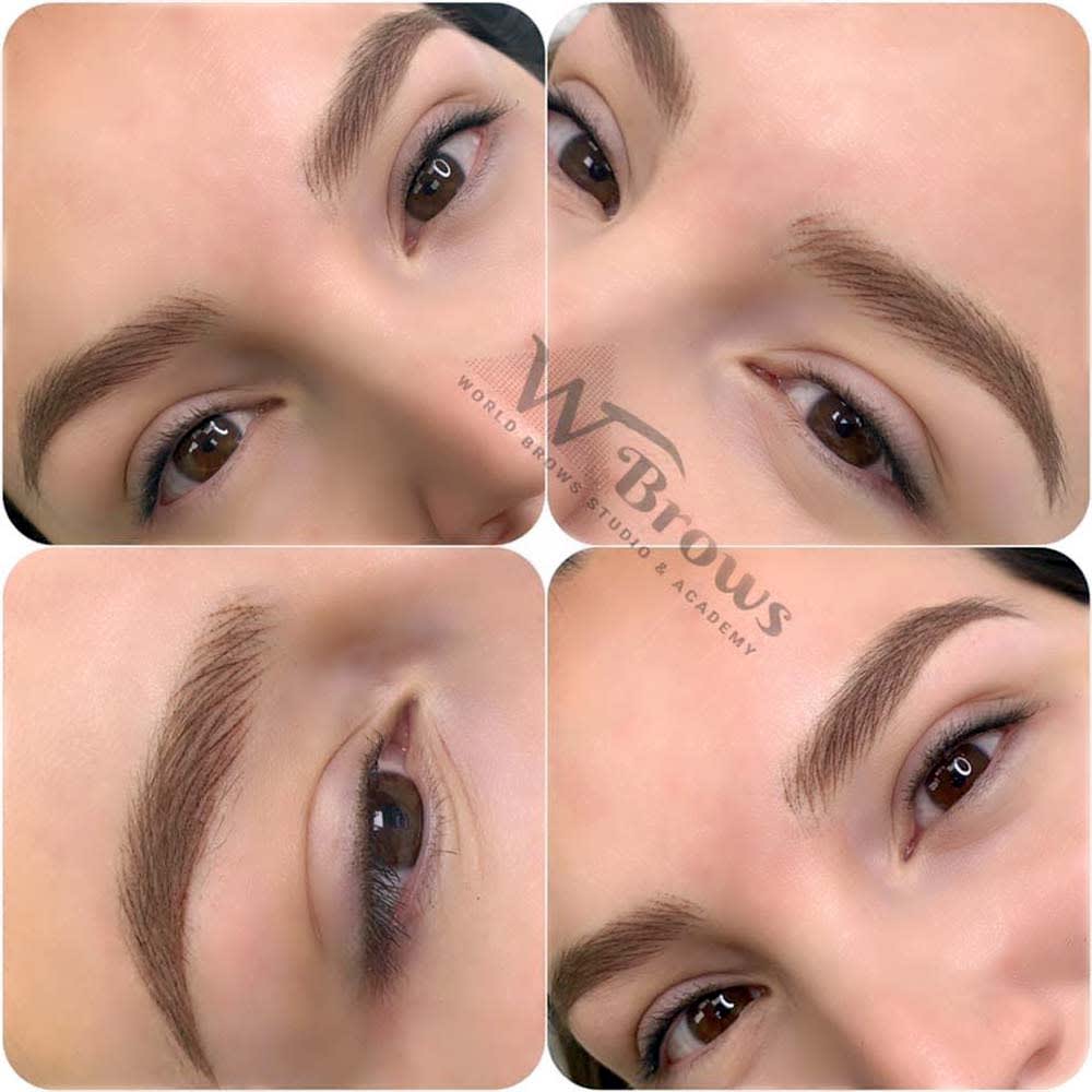 nano-hairstroke-with-ombre-combo-patient-ph18 Eyebrows Nano Hair Stroke or Nanoblading - World Brows Studio & Academy