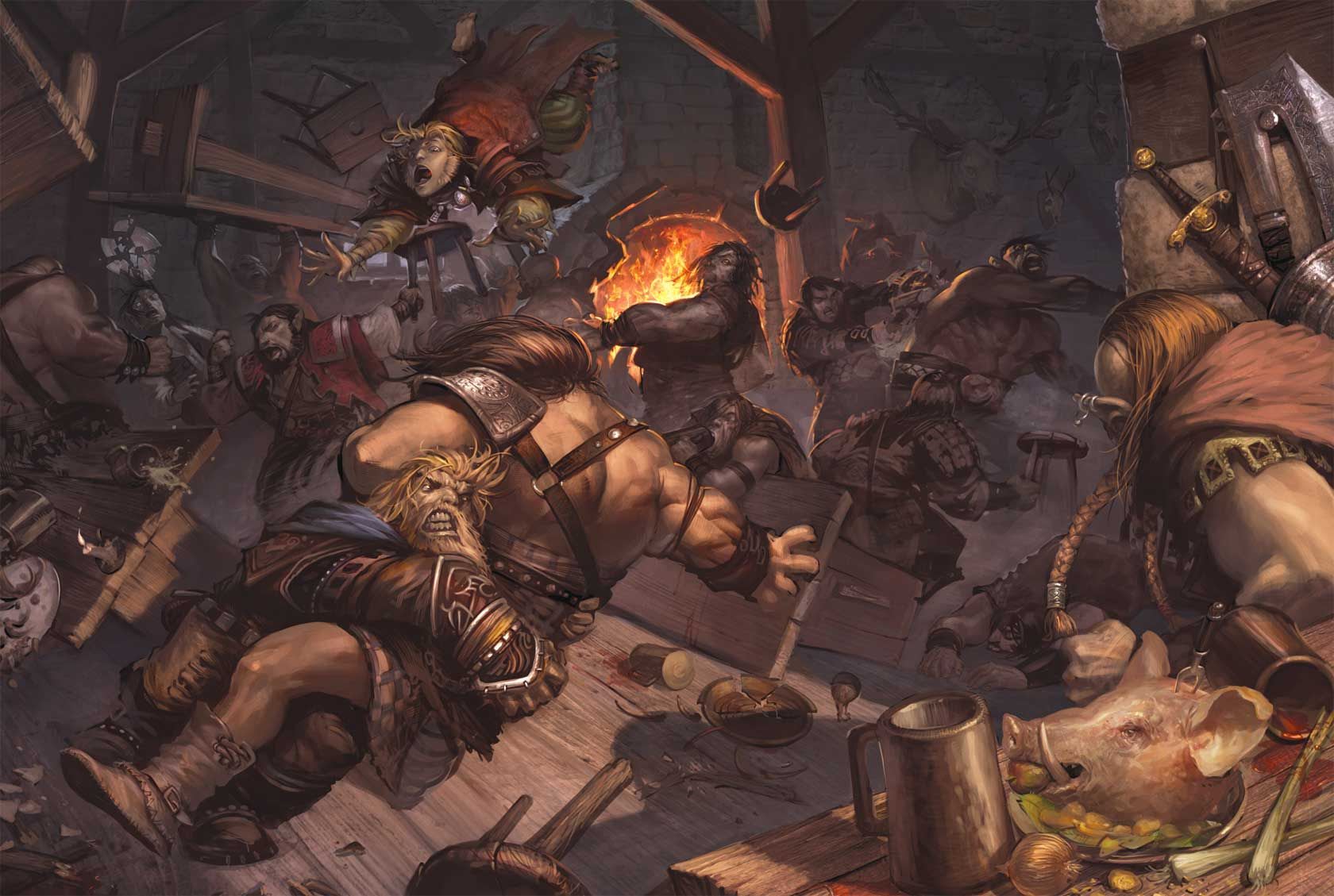 A bar brawl at Bea's Deep Dug Inn