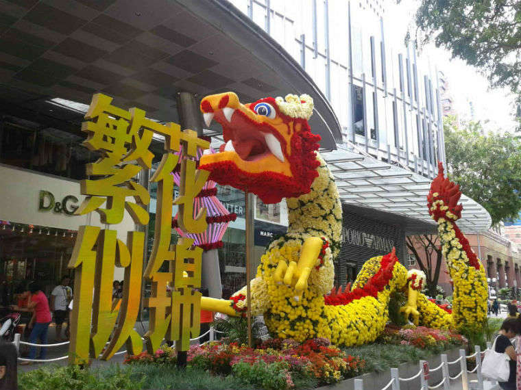 Bienvenida al dragón en Singapur