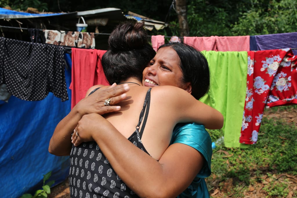 Carla e uma das mulheres que ajudou em seu projeto