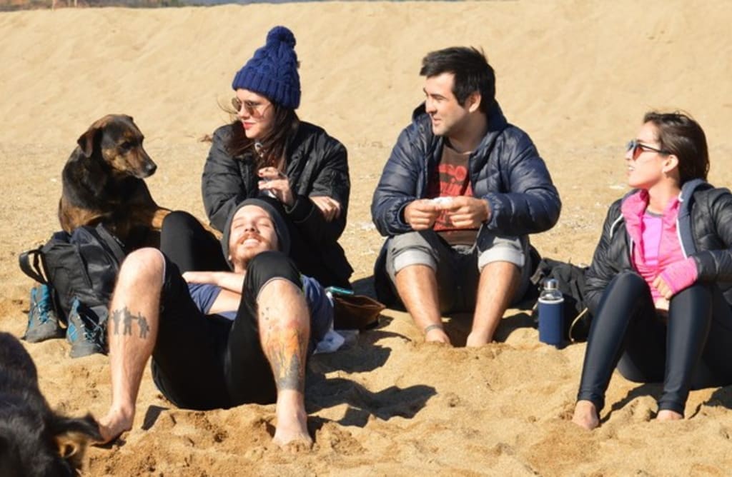 Amigos feitos durante voluntariado no Chile