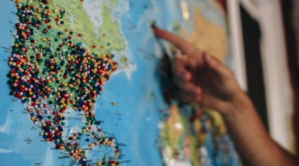 map with free accommodation options worldwide