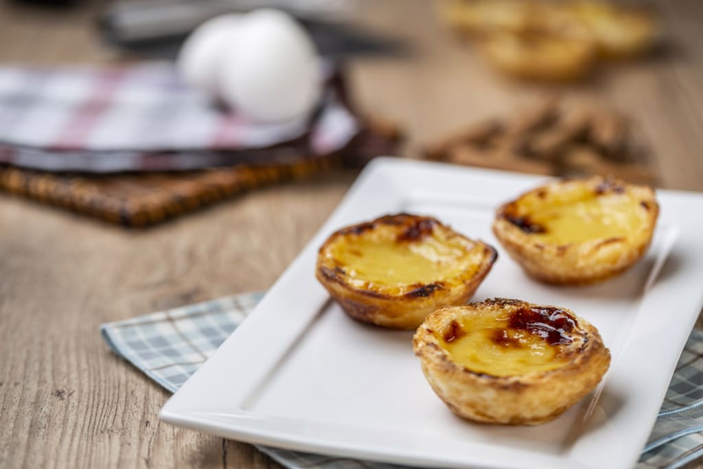 pastel de nata is a typical Portuguese food