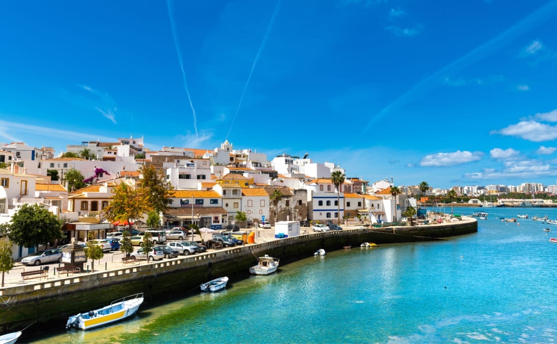 Coastal town on Algarve Region, a very popular place for those on a Portugal Digital Nomad Visa