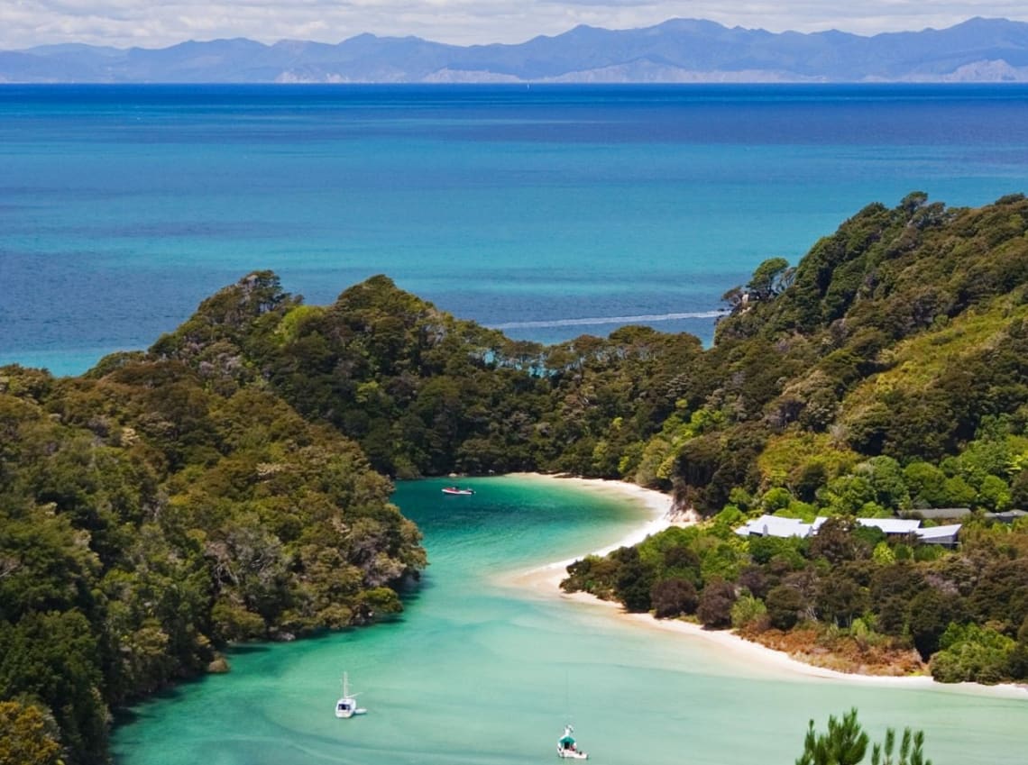 Viaje a Nueva Zelanda: Playa del Parque Nacional Abel Tasman