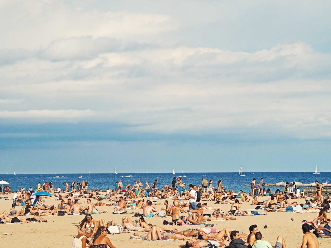 Playa de la Barceloneta, Barcelona, Spain