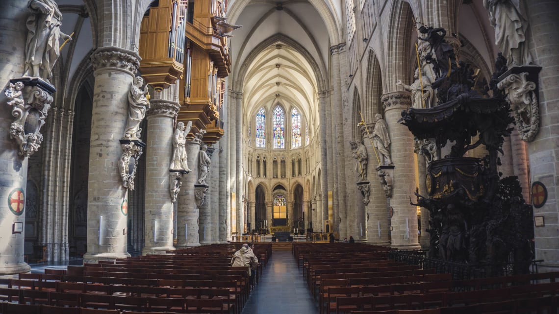 Places to visit in Brussels: Gothic Cathedral of St. Michael and St. Gudula