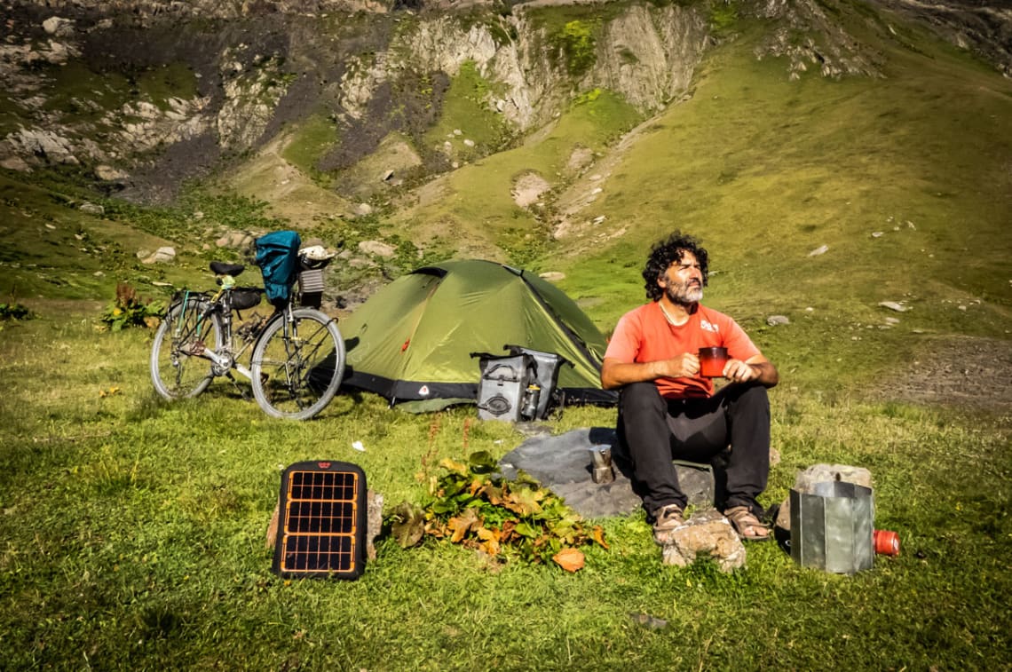 Acampando en la naturaleza