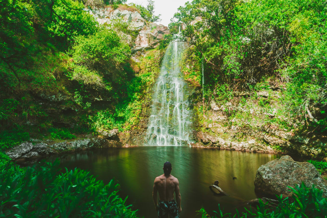 Beautiful waterfall vista