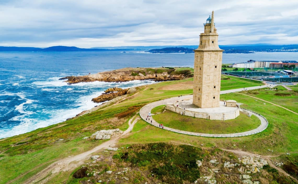 Torre de Hércules en La Coruña, Galicia