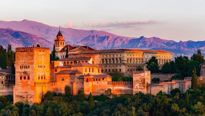 the beautiful Alhambra in Granada, Spain