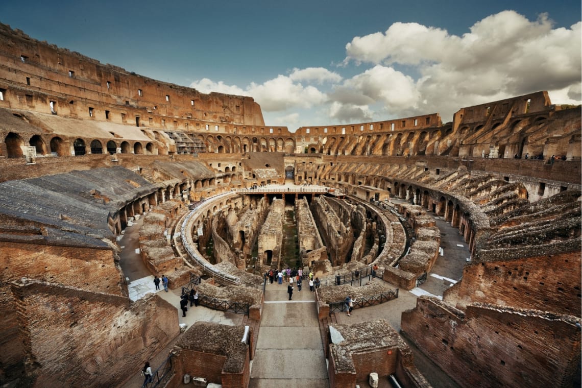 Vista del interior del Coliseo de Roma