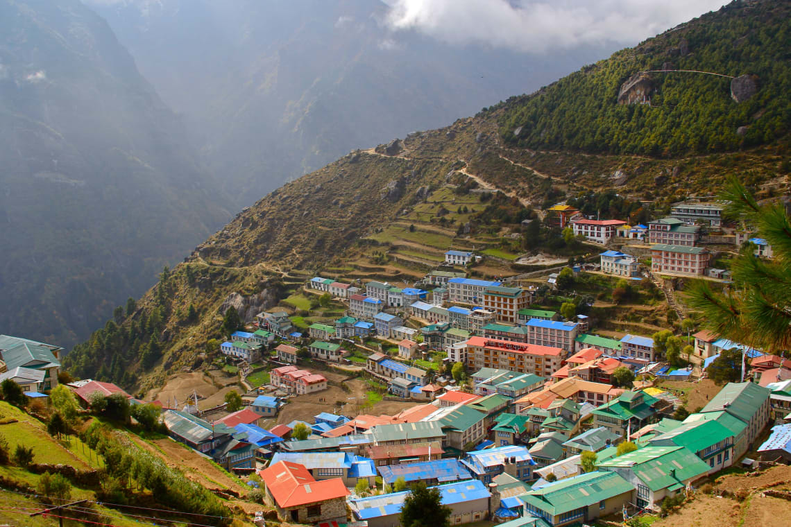 Mountainside village, Nepal