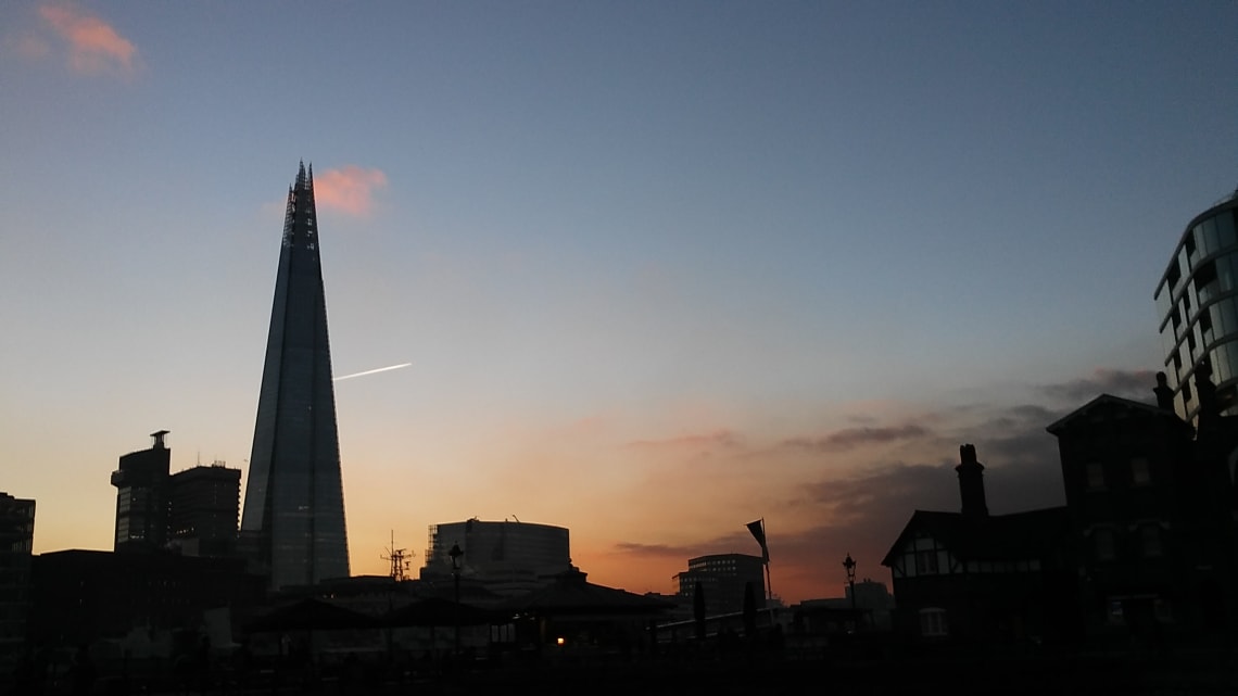 sunset view in London