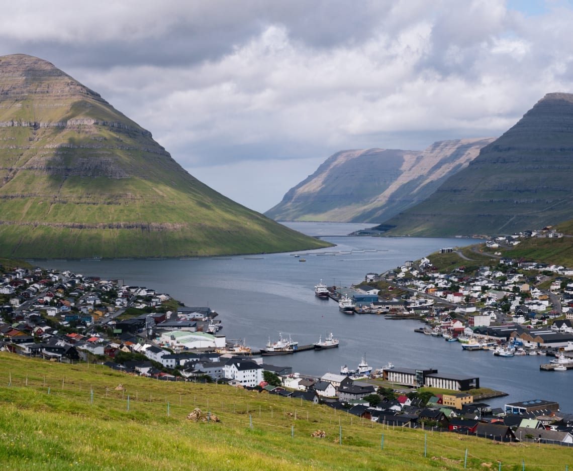 Town on both sides of a fjord in Faroe Islands, one of Europe's hidden gems