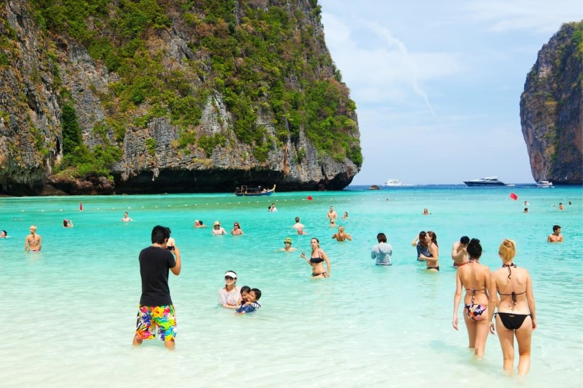 Overtourism in Maya Bay, Thailand