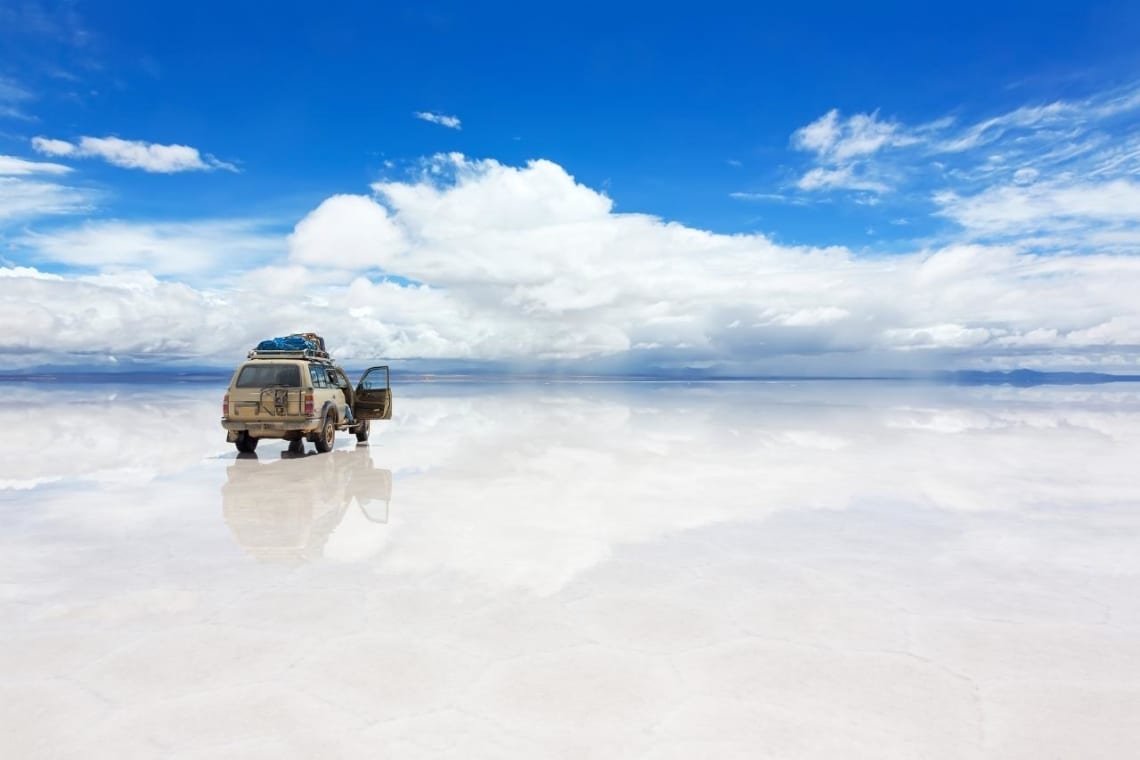 Bucket list adventures: 4x4 vehicle in Uyuni Salt flat