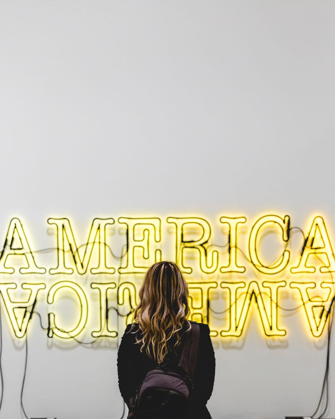 America sign, The Broad, Los Angeles, United States