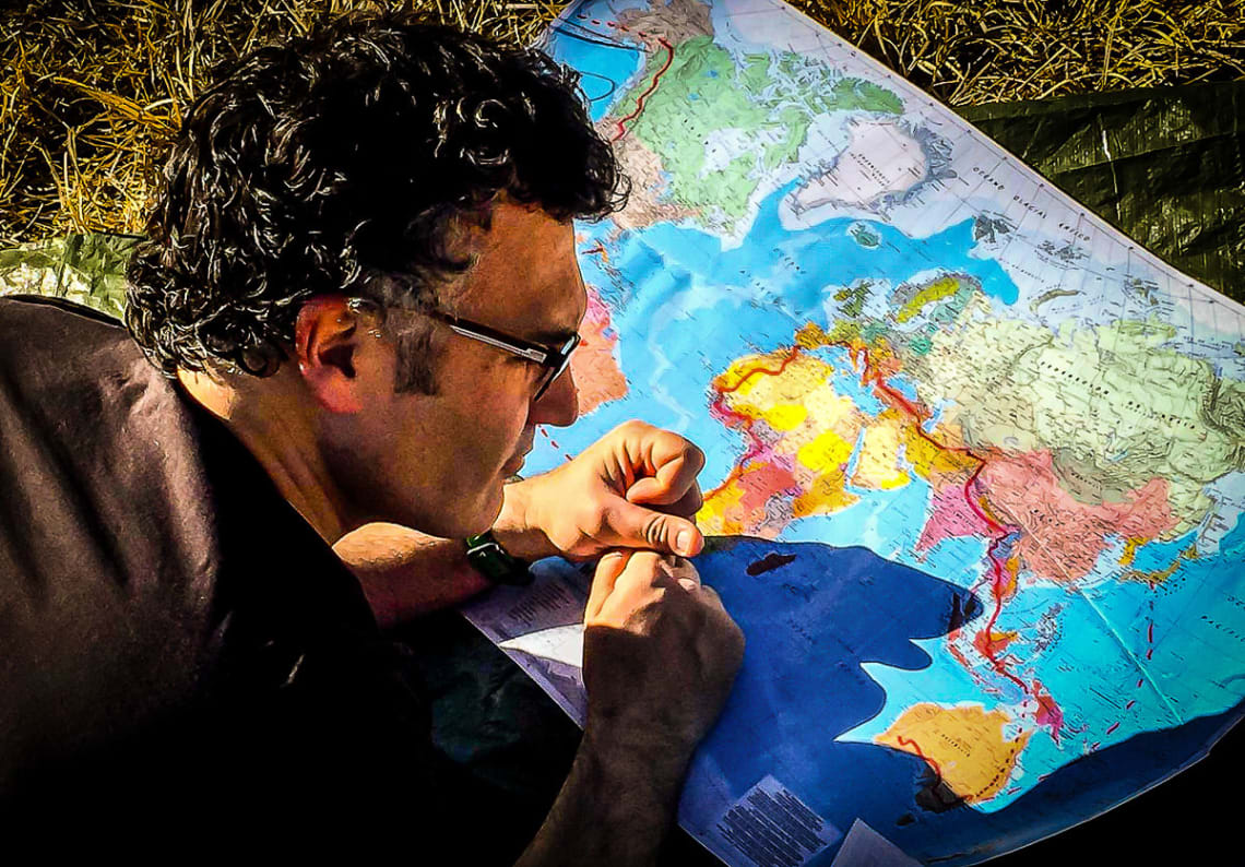 Trazando la ruta en un mapa